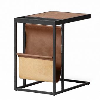 Приставной столик Editor Side Table RM натуральная кожа Brown Franco